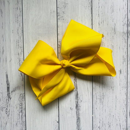 Hair Bow - Yellow Large