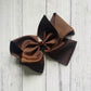Hair Bow - Brown Large