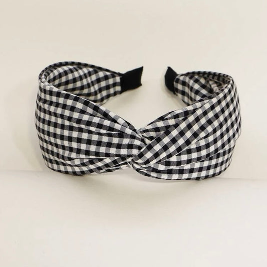 Headband - Gingham Knotted