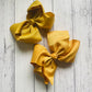 Hair Bow - Gold Large