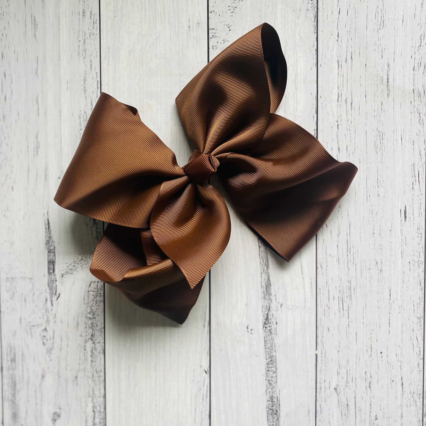 Hair Bow - Brown Large