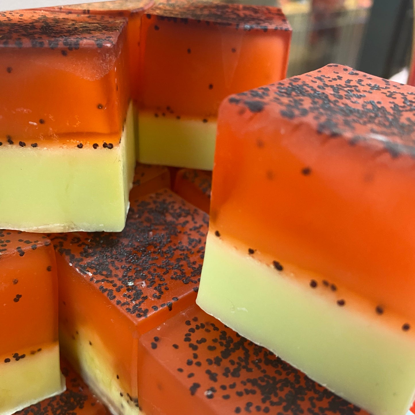 Watermelon soap. Handmade by zabel designs. Vegan friendly.  