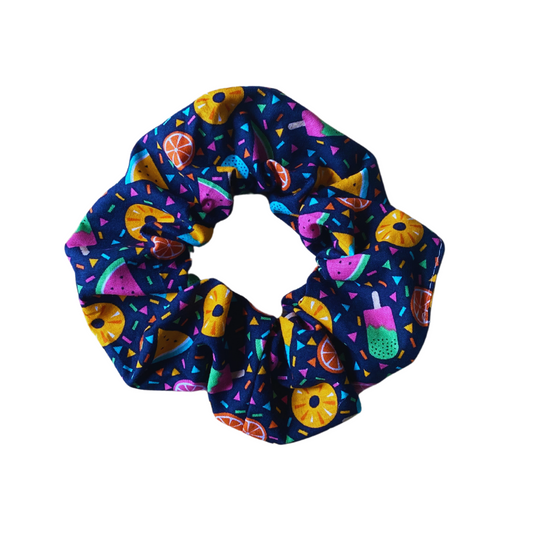 Scrunchies (Large) - Summer Vibes (Navy)