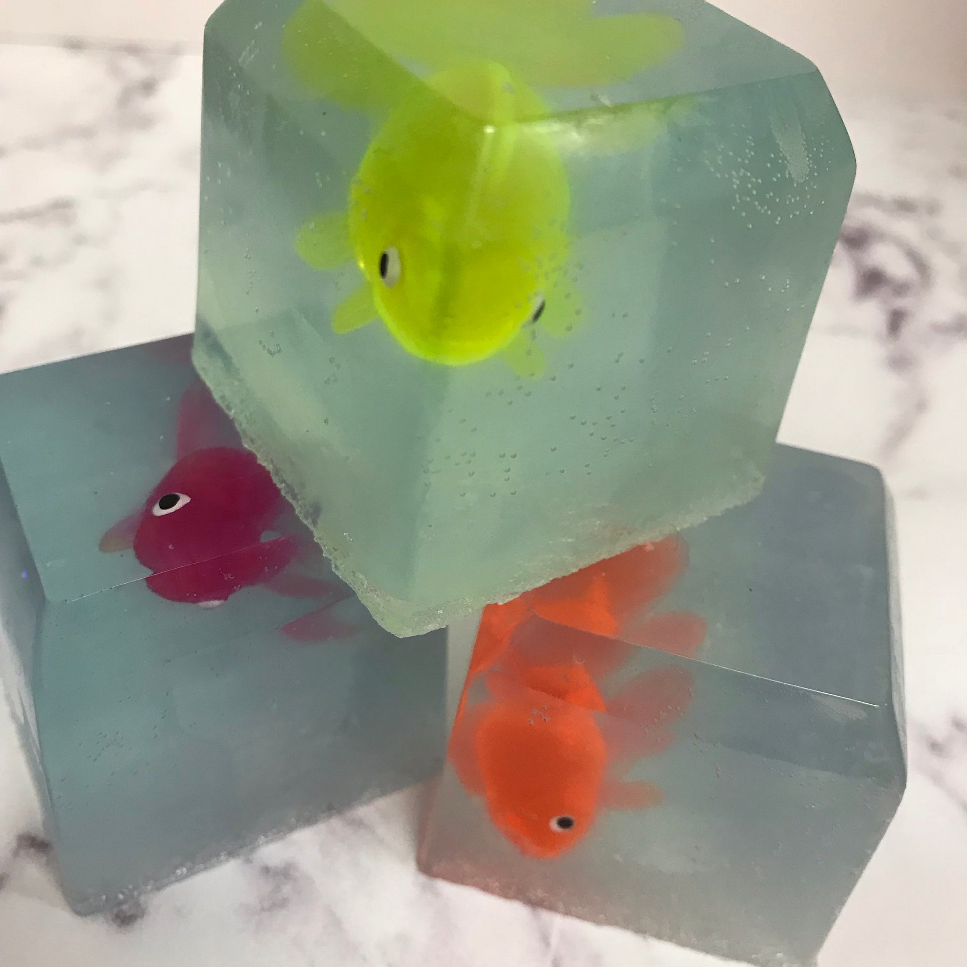 Mr Fish Cube Soap handmade by Zabel Designs & Zabel Bath Bakery. Vegan friendly. 